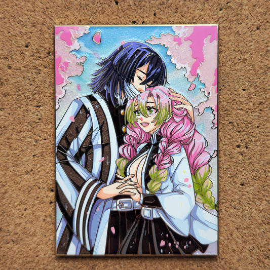 In hands Snake Blossom Couple Panel